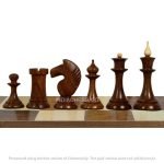 INDIACHESSART 4" Tal Soviet 1960's Soviet Championship Chess Pieces Only Set - Reproduced Chessmen in Boxwood in Collectors Chess Set - Image 2