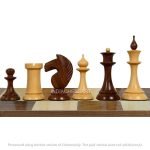 INDIACHESSART 4" Tal Soviet 1960's Soviet Championship Chess Pieces Only Set - Reproduced Chessmen in Boxwood in Collectors Chess Set - Image 4