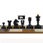 German Knubbel Analysis Chess Set Pieces Reproduced Vintage 1930 design Ebonized Stained Boxwood 3" King - Image 2
