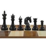 Chessnut & DGT Sensors Compatible Pieces INDIACHESSART - Imperial Staunton Chess Pieces Only set - Weighted Chessmen in Ebonies king 3.8" - Image 3