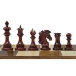 INDIACHESSART - 4.4" Wellington Luxury Staunton Chess Pieces Only Set – Triple Weighted Budrose & Boxwood Unique Chessmen Gifts - Image 4
