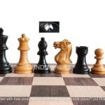 INDIACHESSART 3" vintage Reproduced Professional Staunton Chess Pieces Only | Weighted Ebonies and Boxwood | Best chess set