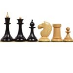 INDIACHESSART 4" Tal Soviet 1960's Soviet Championship Chess Pieces Only Set - Reproduced Chessmen in Boxwood in Collectors Chess Set