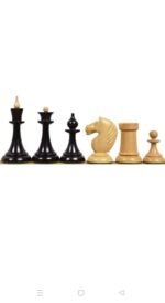 INDIACHESSART 4" Tal Soviet 1960's Soviet Championship Chess Pieces Only Set - Reproduced Chessmen in Boxwood in Collectors Chess Set
