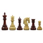 chessnut sensor compatible piece - Imperial Staunton Chess Pieces Only set - Weighted Chessmen in Budrose king 3.8" - Image 3