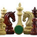 chessnut sensor compatible piece - Imperial Staunton Chess Pieces Only set - Weighted Chessmen in Budrose king 3.8"