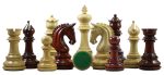 chessnut sensor compatible piece - Imperial Staunton Chess Pieces Only set - Weighted Chessmen in Budrose king 3.8"