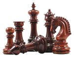 chessnut sensor compatible piece - Imperial Staunton Chess Pieces Only set - Weighted Chessmen in Budrose king 3.8" - Image 7