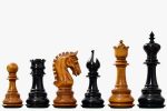 INDIACHESSART-chessnut sensor compatible piece – Imperial Staunton Chess Pieces Only set – Weighted Chessmen in Antique Wood & Ebony Wood 