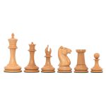 INDIACHESSART - Morphy Cooke 1849-50 Vintage 3.7" Reproduction Chess Set in Non-Antiqued Boxwood & Ebonies - Image 6