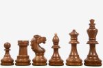 INDIACHESSART - 1950s Bohemia Staunton German Chess Pieces in Sheesham & Boxwood 3.89"- King - Image 3