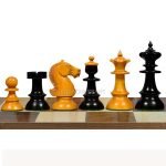 Chessnut & DGT Sensors Compatible Pieces Reproduced Vintage Series Original Austrian Coffee House Old Vienna Chess Pieces in Ebonized and Antique Boxwood