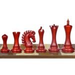 Chessnut & DGT Sensors Compatible Pieces 4.4" Empire Luxury Series Staunton Chess Set in Bud Rose And BoxWood - Image 3