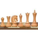 Chessnut & DGT Sensors Compatible Pieces 4.4" Empire Luxury Series Staunton Chess Set in Bud Rose And BoxWood - Image 4