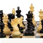 Chessnut & DGT Sensors Compatible Pieces The Signature Series- Twisted Artisan Staunton Luxury Chess Pieces- Triple Weighted Ebony Wood & Boxwood