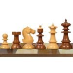 INDIACHESSART 3.75" Reproduced Austrian coffee House old vienna series chess pieces | weighted chess set | Golden Rosewood & Boxwood
