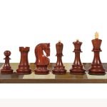 INDIACHESSART  4" wooden Russian Zagreb chess pieces | weighted Chessmen in Budrose - Boxwood | Tournament chess - Image 2