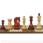 INDIACHESSART  4" wooden Russian Zagreb chess pieces | weighted Chessmen in Budrose - Boxwood | Tournament chess