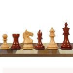 INDIACHESSART  2.6" wooden Fierce knight chess pieces | weighted Chessmen in Budrose- Boxwood | Tournament chess