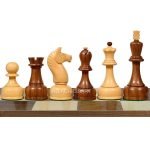 INDIACHESSART - 1961 Tal Soviet Championship chess Pieces in weighted wooden chess in Golden Rosewood _ Boxwood king 4"