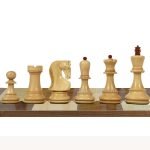 INDIACHESSART  4" wooden Russian Zagreb chess pieces | weighted Chessmen in Budrose - Boxwood | Tournament chess - Image 4