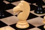 INDIACHESSART - Combo of The 1950s Soviet (Russian) Latvian Reproduced Chess Pieces in Ebonized & Natural Boxwood - 4.1" King with Storage Box - Image 4