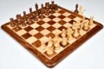 INDIACHESSART - The Leningrad Club-Sized Wooden Chess Pieces in Sheesham Wood (Golden Rosewood) & Boxwood- 4.0" King - Image 4