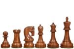 INDIACHESSART - The Leningrad Club-Sized Wooden Chess Pieces in Sheesham Wood (Golden Rosewood) & Boxwood- 4.0" King - Image 5