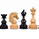 INDIACHESSART CB Pro Wild Stallion Luxury Chess Pieces in Ebony & Boxwood - 4.4" King