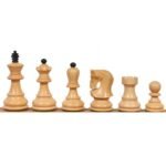INDIACHESSART 2.6" Russian Zagreb Chess Set - Chess Pieces Only - Weighted Ebonised Boxwood - Image 4