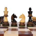 Burnt Staunton Chessnut Sensor Compatible Set- Chess Pieces Only-INDIACHESSART