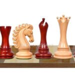 Chessnut & DGT Sensors Compatible Pieces 4.4" Empire Luxury Series Staunton Chess Set in Bud Rose And BoxWood