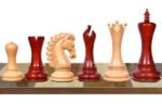 Chessnut & DGT Sensors Compatible Pieces 4.4" Empire Luxury Series Staunton Chess Set in Bud Rose And BoxWood