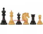 combo deal 4.5" Andalusian Luxury Series Chess Pieces Only Set- Triple Weighted Ebony Wood - Image 6
