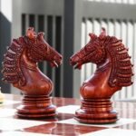 The Sikh Empire Series Handmade Luxury Chess Pieces Only Set - Triple Weighted Bud Rosewood- 4.5" King