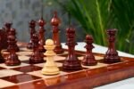 The Sikh Empire Series Handmade Luxury Chess Pieces Only Set - Triple Weighted Bud Rosewood- 4.5" King - Image 6