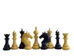 The Sikh Empire Series Handmade Luxury Chess Pieces Only Set - Triple Weighted  Boxwood & Ebony wood - 4.5" King