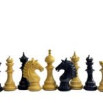 The Sikh Empire Series Handmade Luxury Chess Pieces Only Set - Triple Weighted  Boxwood & Ebony wood - 4.5" King