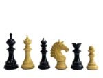 The Sikh Empire Series Handmade Luxury Chess Pieces Only Set - Triple Weighted  Boxwood & Ebony wood - 4.5" King - Image 4