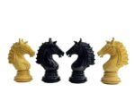 The Sikh Empire Series Handmade Luxury Chess Pieces Only Set - Triple Weighted  Boxwood & Ebony wood - 4.5" King - Image 3