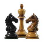 chessnut sensor compatible piece - Antique Warrior 4" Premium Staunton Chess Set in Ebony and Distressed Antiqued Box Wood