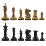 chessnut sensor compatible piece - Morphy Cooke 3.5" Reproduction 1849 Distressed Antique Chess Set in Ebony wood - Image 3