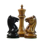 chessnut sensor compatible piece - Morphy Cooke 3.5" Reproduction 1849 Distressed Antique Chess Set in Ebony wood